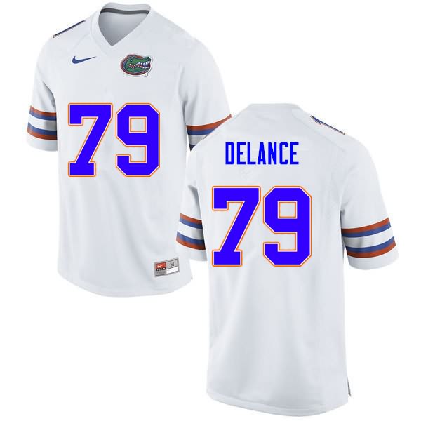 NCAA Florida Gators Jean DeLance Men's #79 Nike White Stitched Authentic College Football Jersey ZRR6764QW